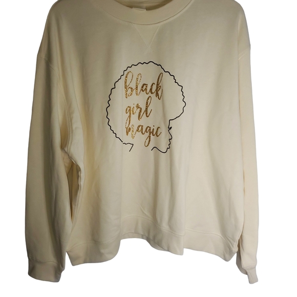 2lttlebrwngrls Cream Black Girl Magic Sweatshirt - Picture 4 of 8